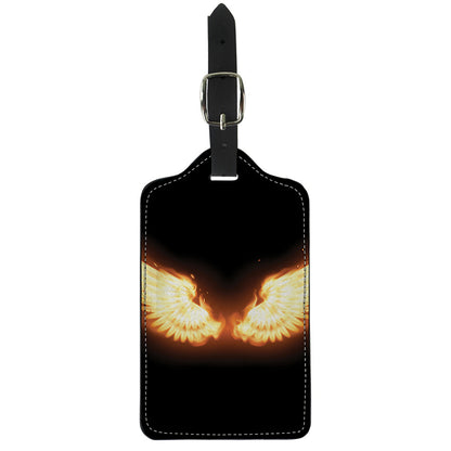 Flame Wings Print Luggage Tag
