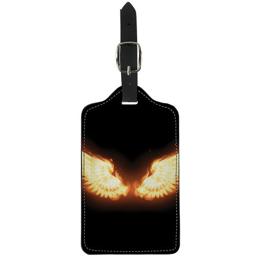 Flame Wings Print Luggage Tag