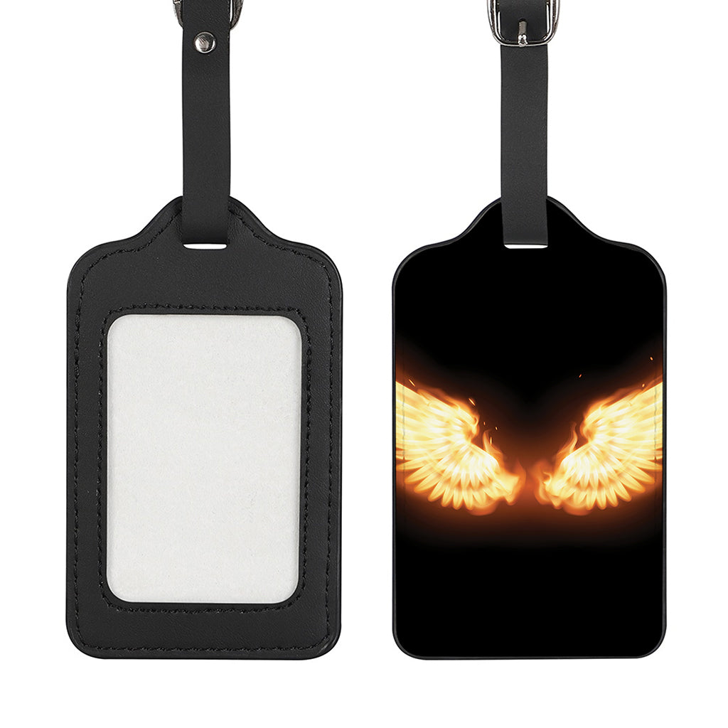 Flame Wings Print Luggage Tag