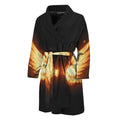 Flame Wings Print Men's Bathrobe