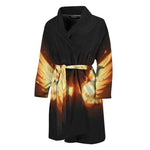 Flame Wings Print Men's Bathrobe