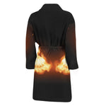 Flame Wings Print Men's Bathrobe