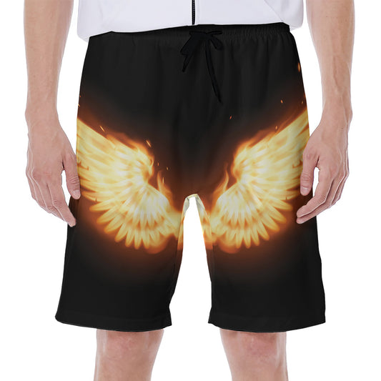 Flame Wings Print Men's Beach Shorts
