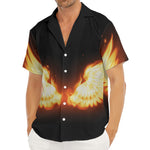 Flame Wings Print Men's Deep V-Neck Shirt