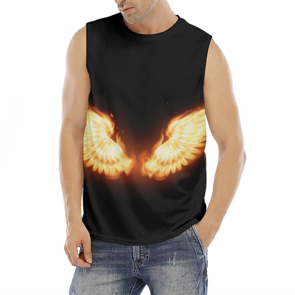 Flame Wings Print Men's Fitness Tank Top
