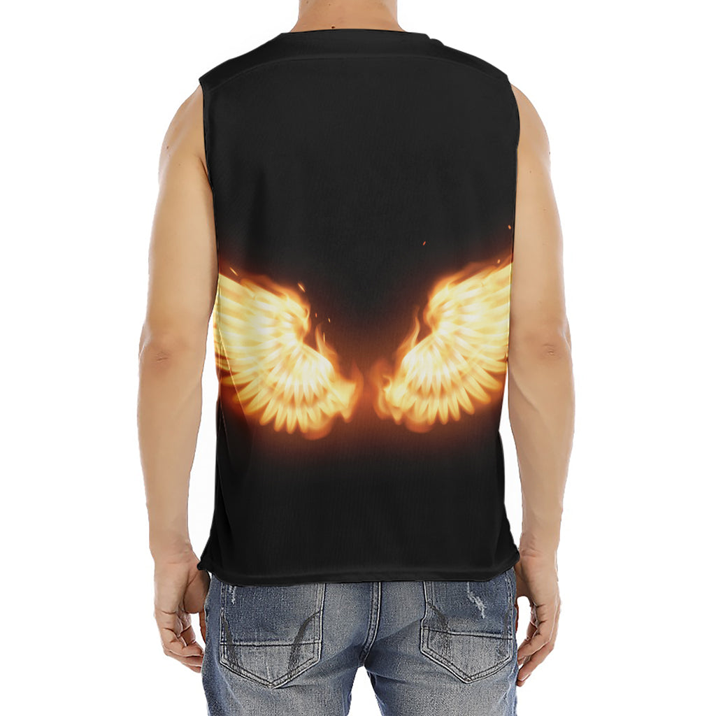 Flame Wings Print Men's Fitness Tank Top