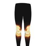 Flame Wings Print Men's leggings