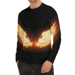 Flame Wings Print Men's Long Sleeve Rash Guard