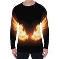 Flame Wings Print Men's Long Sleeve T-Shirt