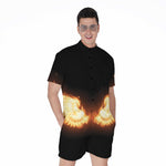 Flame Wings Print Men's Rompers
