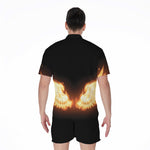 Flame Wings Print Men's Rompers