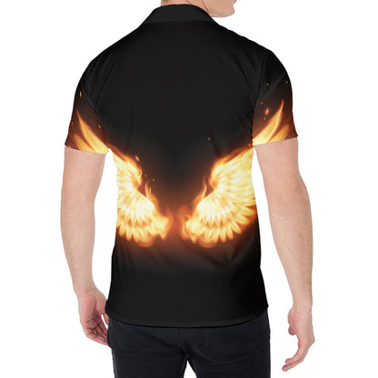 Flame Wings Print Men's Shirt