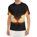 Flame Wings Print Men's Short Sleeve Rash Guard
