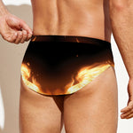Flame Wings Print Men's Swim Briefs