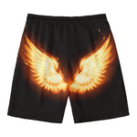 Flame Wings Print Men's Swim Trunks