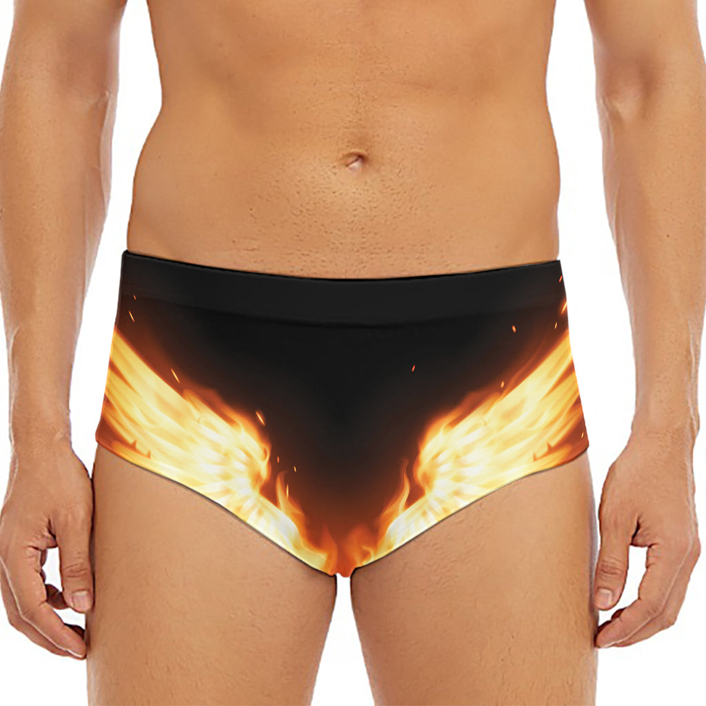 Flame Wings Print Men's Triangle Swim Briefs