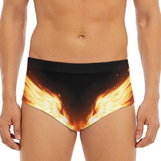 Flame Wings Print Men's Triangle Swim Briefs