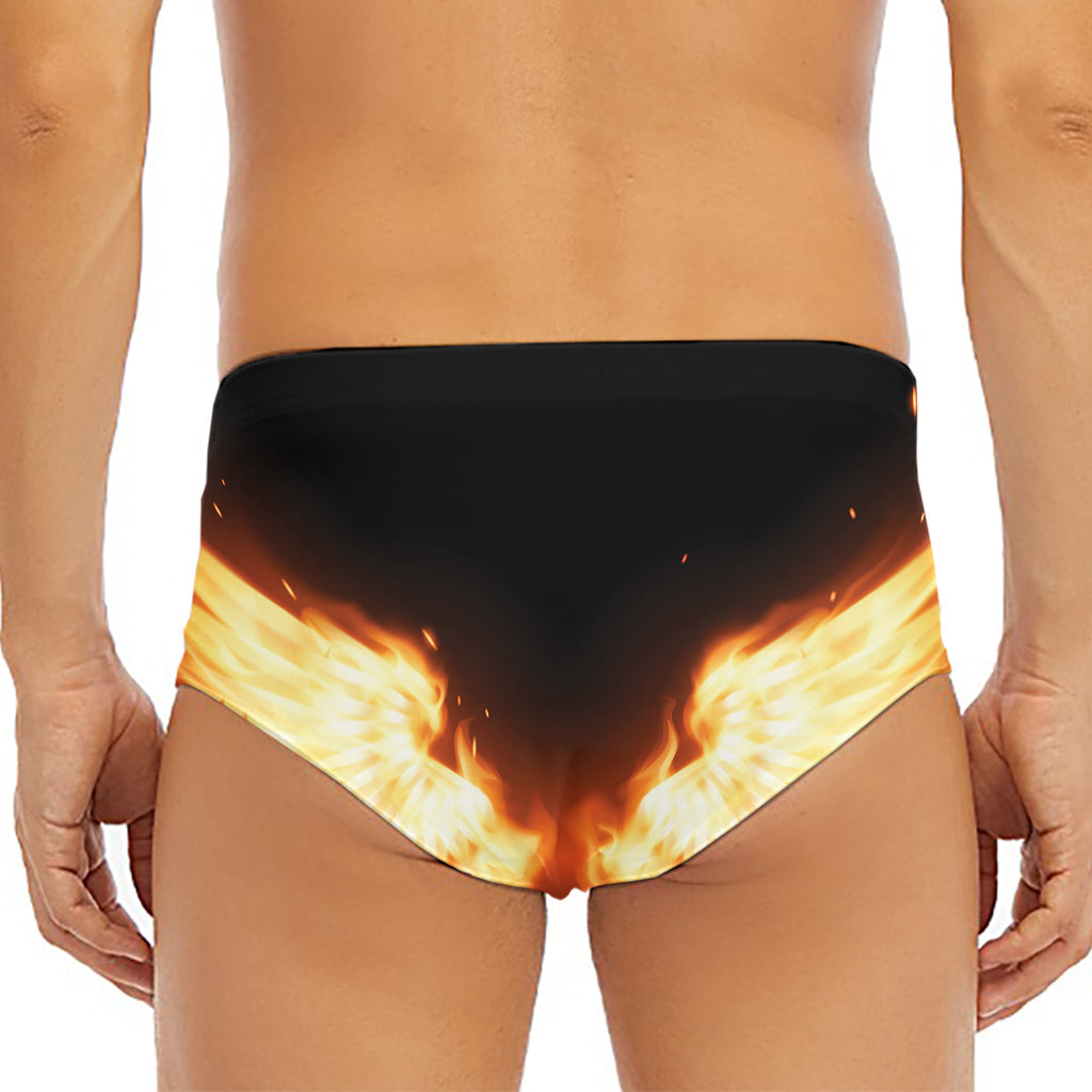 Flame Wings Print Men's Triangle Swim Briefs