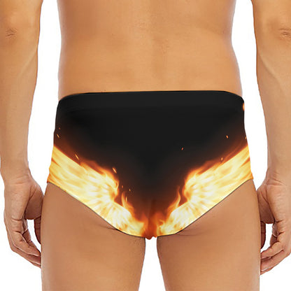 Flame Wings Print Men's Triangle Swim Briefs
