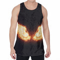 Flame Wings Print Men's Velvet Tank Top