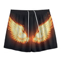 Flame Wings Print Mesh Shorts