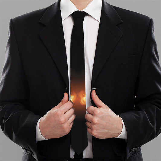 Flame Wings Print Necktie