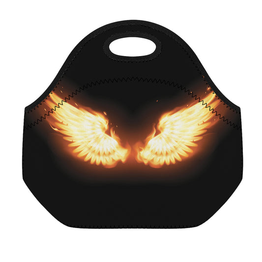 Flame Wings Print Neoprene Lunch Bag