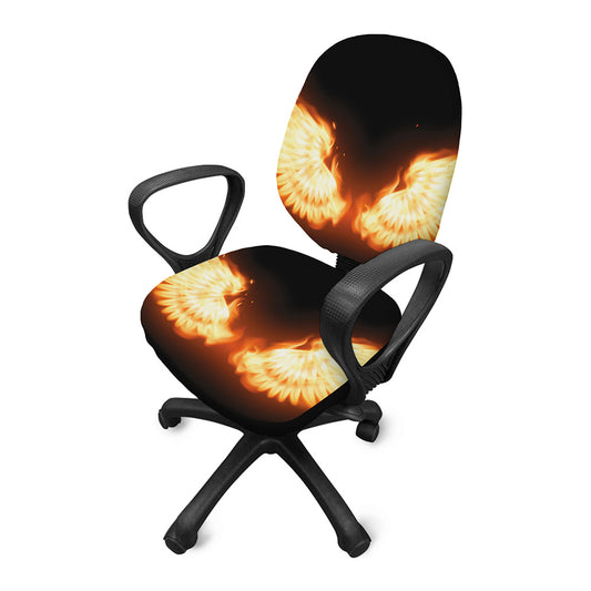 Flame Wings Print Office Chair Cover