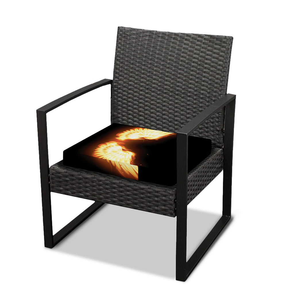 Flame Wings Print Outdoor Seat Cushion Cover