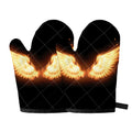 Flame Wings Print Oven Mitts