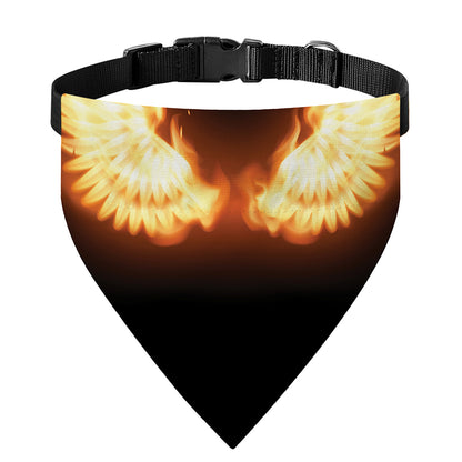 Flame Wings Print Over The Collar Dog Bandana
