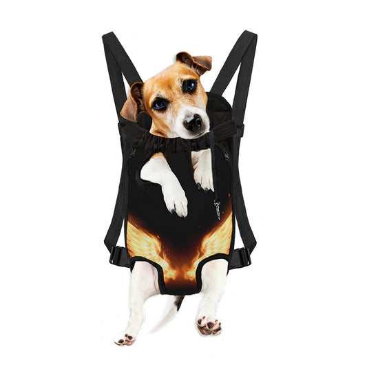 Flame Wings Print Pet Carrier Backpack