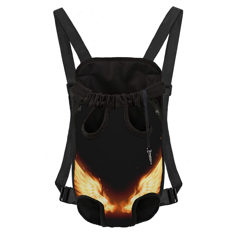 Flame Wings Print Pet Carrier Backpack