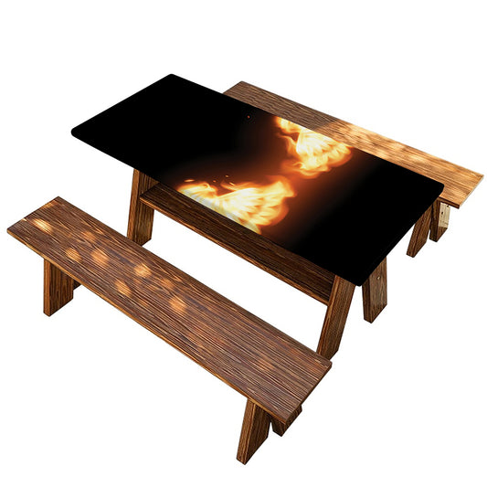 Flame Wings Print Picnic Table Cover
