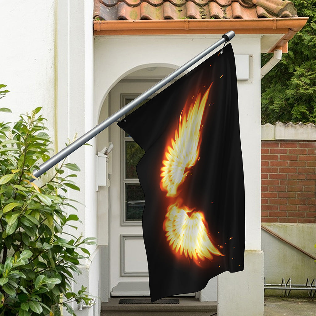 Flame Wings Print Polyester Flag