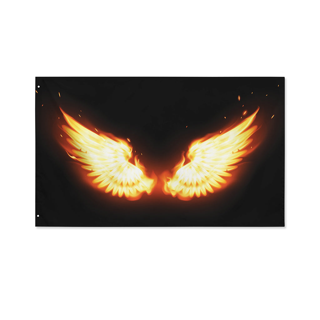 Flame Wings Print Polyester Flag