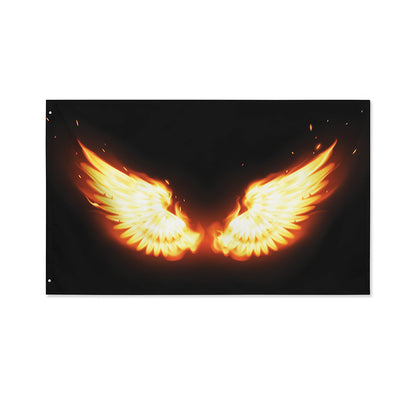 Flame Wings Print Polyester Flag