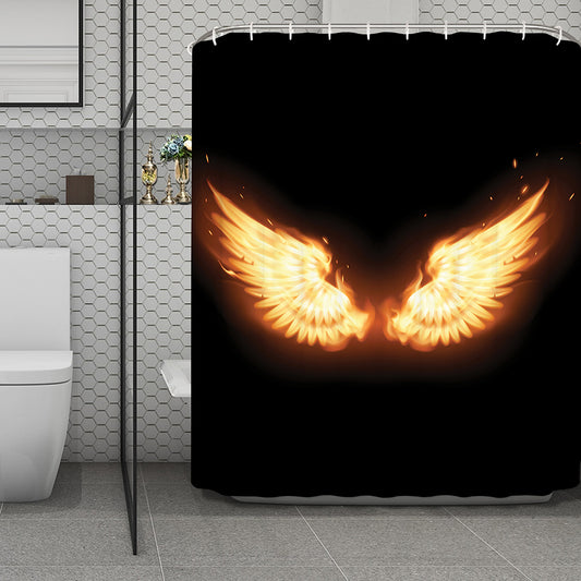 Flame Wings Print Polyester Shower Curtain