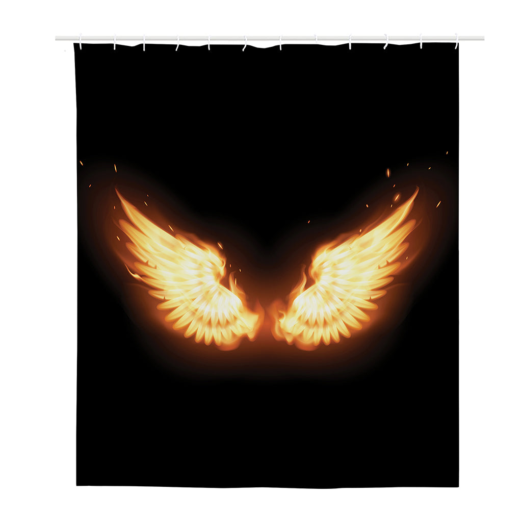 Flame Wings Print Polyester Shower Curtain