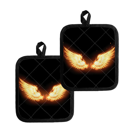 Flame Wings Print Pot Holders