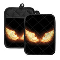 Flame Wings Print Pot Holders With Pocket