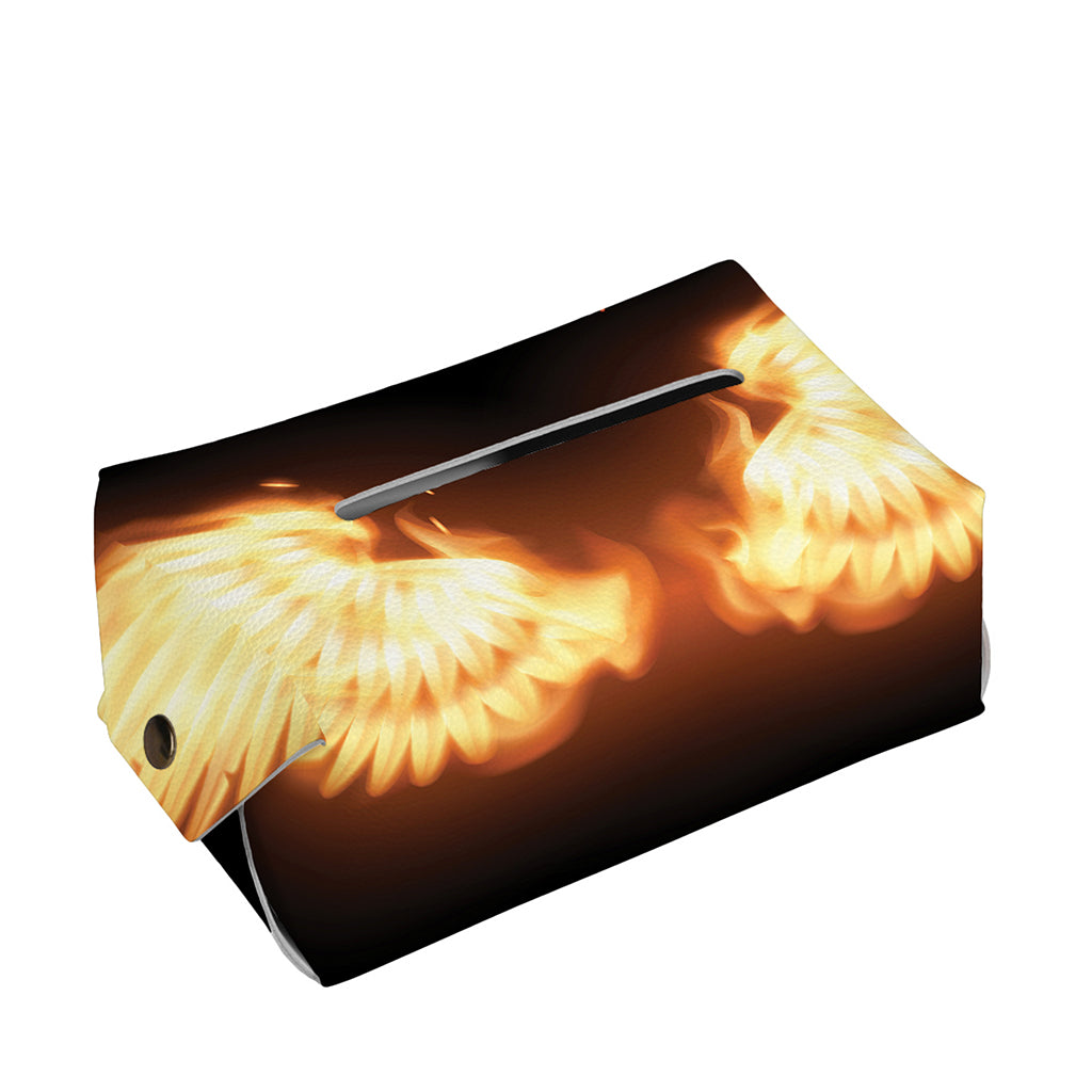 Flame Wings Print Rectangle Tissue Box Cover