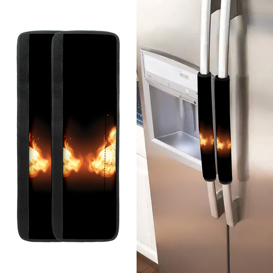 Flame Wings Print Refrigerator Handle Covers