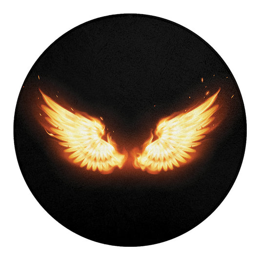 Flame Wings Print Round Blanket