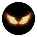 Flame Wings Print Round Floor Mat