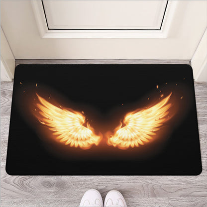 Flame Wings Print Rubber Doormat
