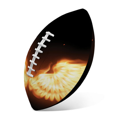 Flame Wings Print Rugby Ball