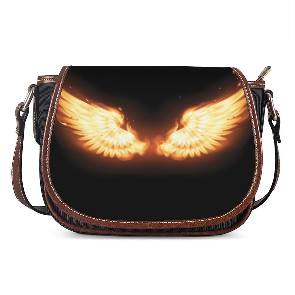 Flame Wings Print Saddle Bag