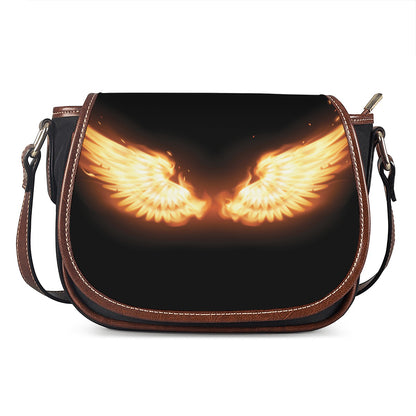 Flame Wings Print Saddle Bag
