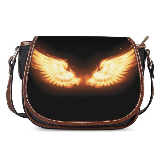 Flame Wings Print Saddle Bag